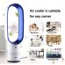 Bladeless Fan Air Purifier Airflow Cooling Fan w/ Remote Control